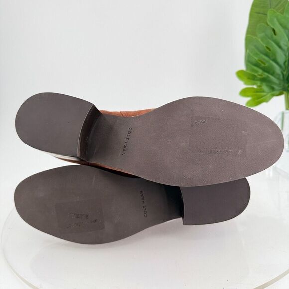 Cole Haan Womens Haidyn Ankle Booties Size 11 B Brown Leather Buckle W22416 - Picture 9 of 13